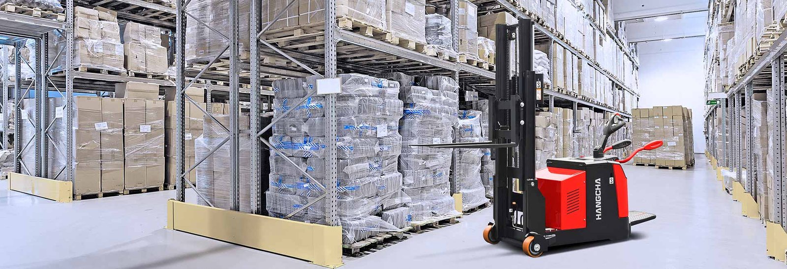 A series electric counterbalanced stacker